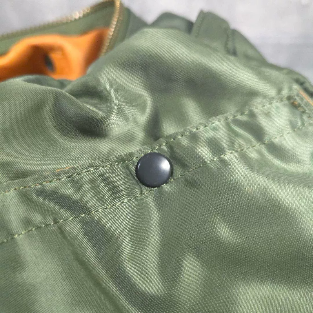 Porter Boston Green Nylon Handbag — label