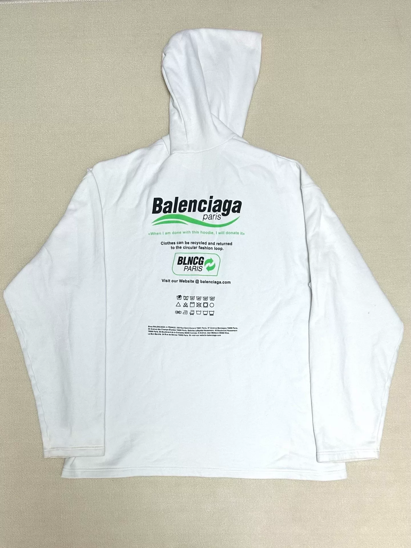 Balenciaga 21FW Wave Logo Hoodie