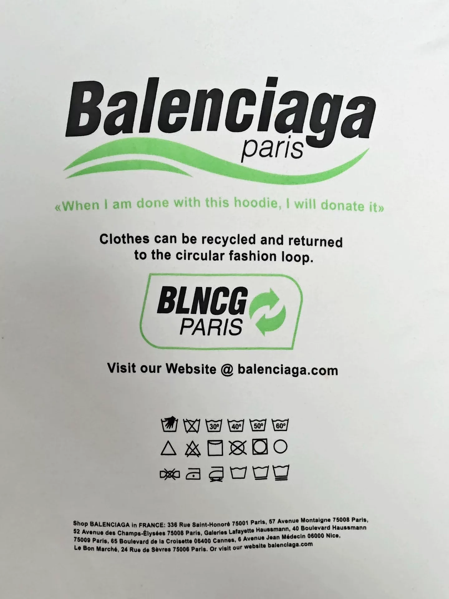Balenciaga 21FW Wave Logo Hoodie — back