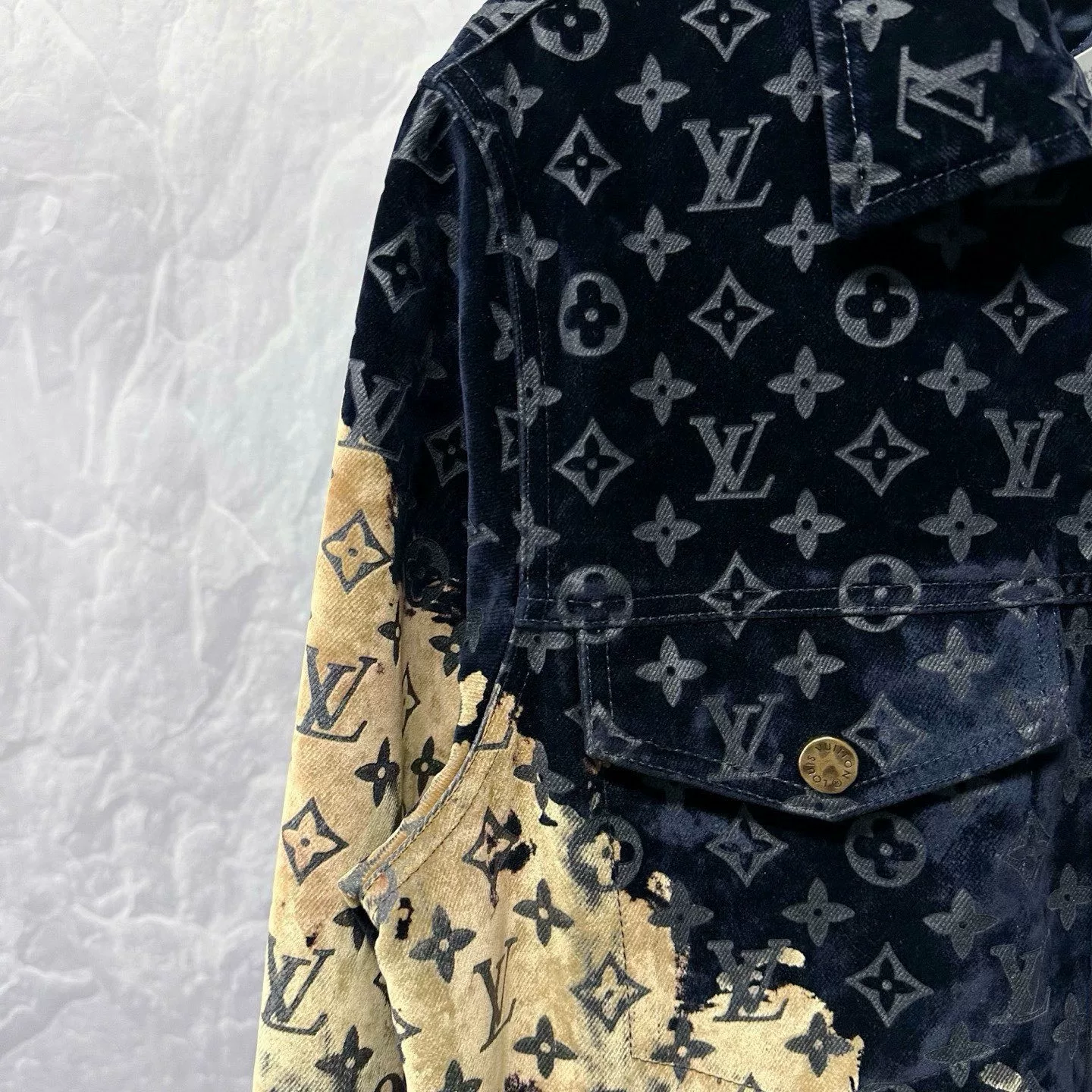 Louis Vuitton SS24 Fire Cloud Denim Jacket — detail