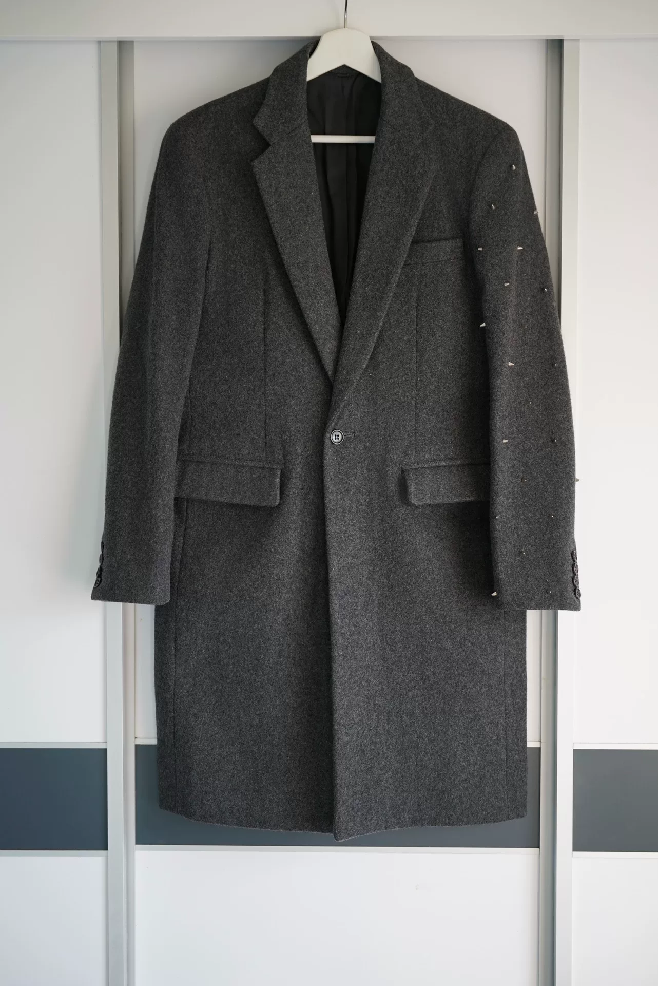 Sulvam 15AW Rivet Sleeve Wool Coat