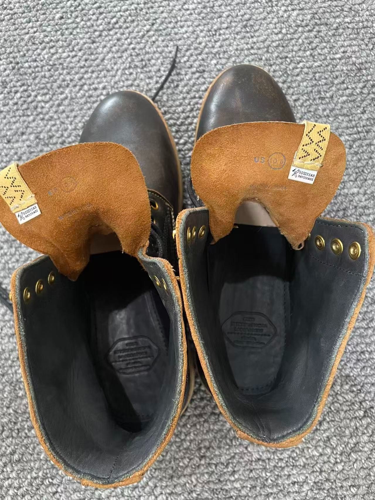 visvim Virgil Sheepskin Leather Boots — back