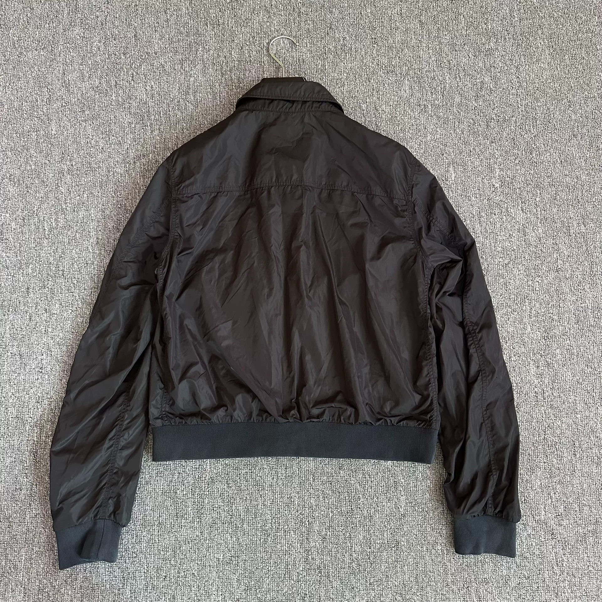 Prada Black Nylon Zip Jacket — detail
