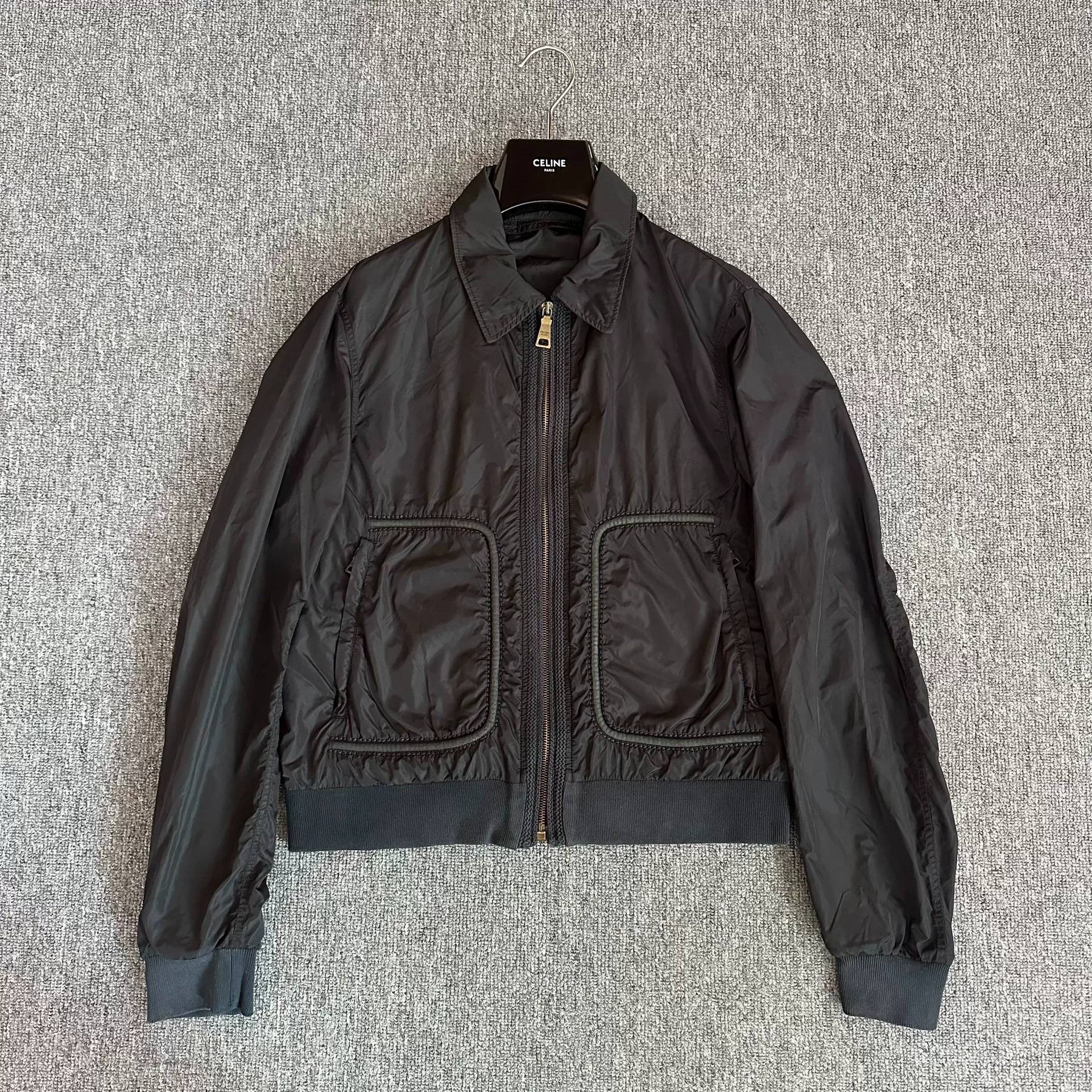 Prada Black Nylon Zip Jacket