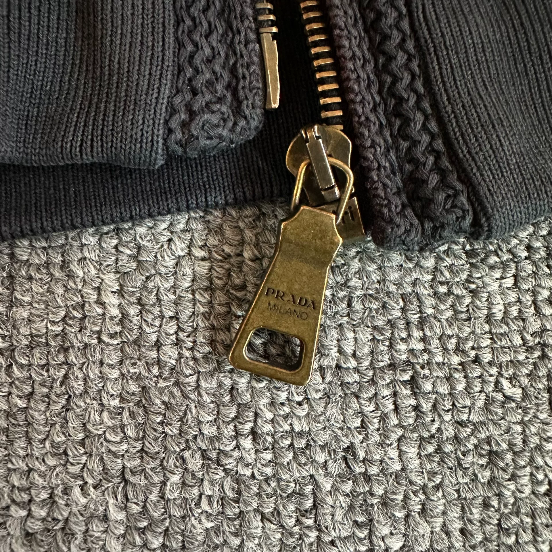 Prada Black Nylon Zip Jacket — front