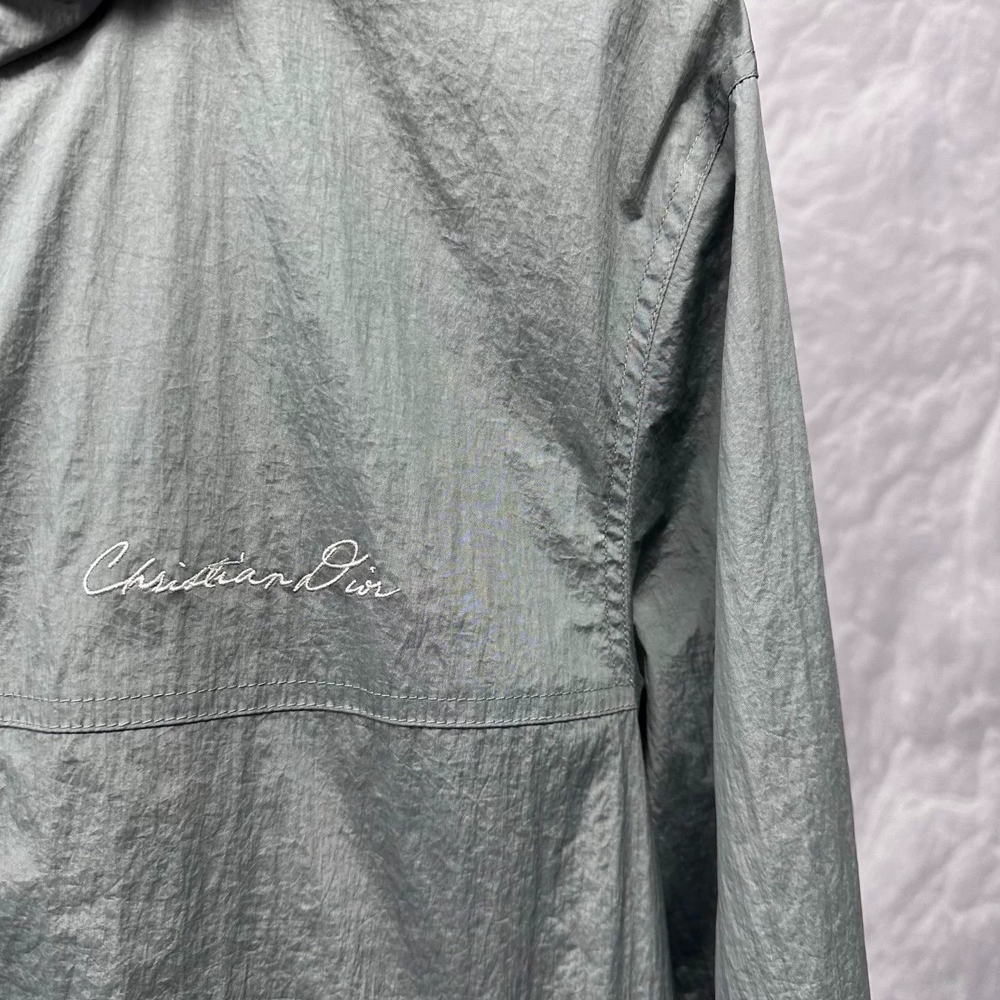 Dior SS24 1947 Logo Hooded Zip Jacket — detail