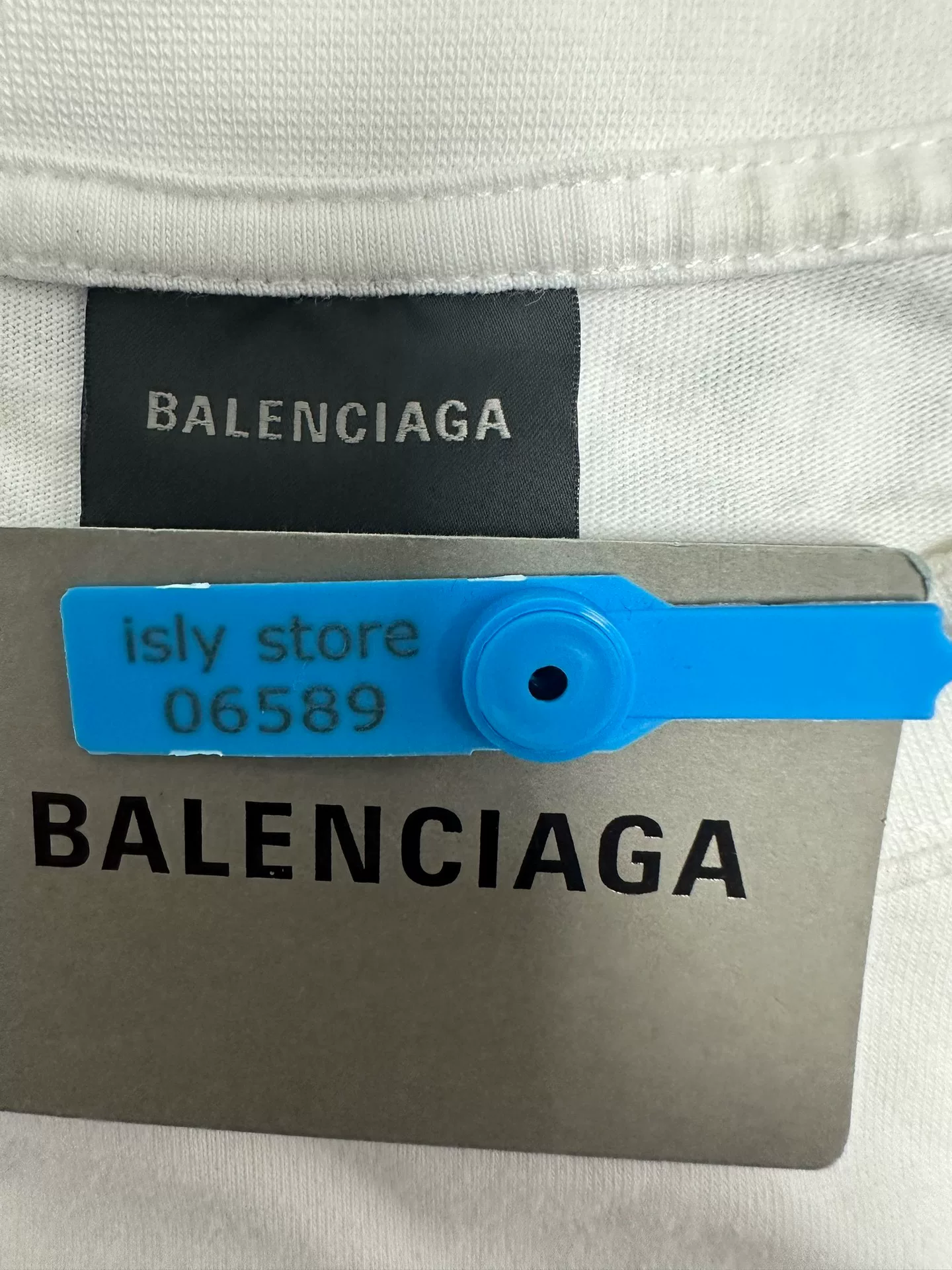 Balenciaga Paris Letter Print Round Neck T-shirt — back