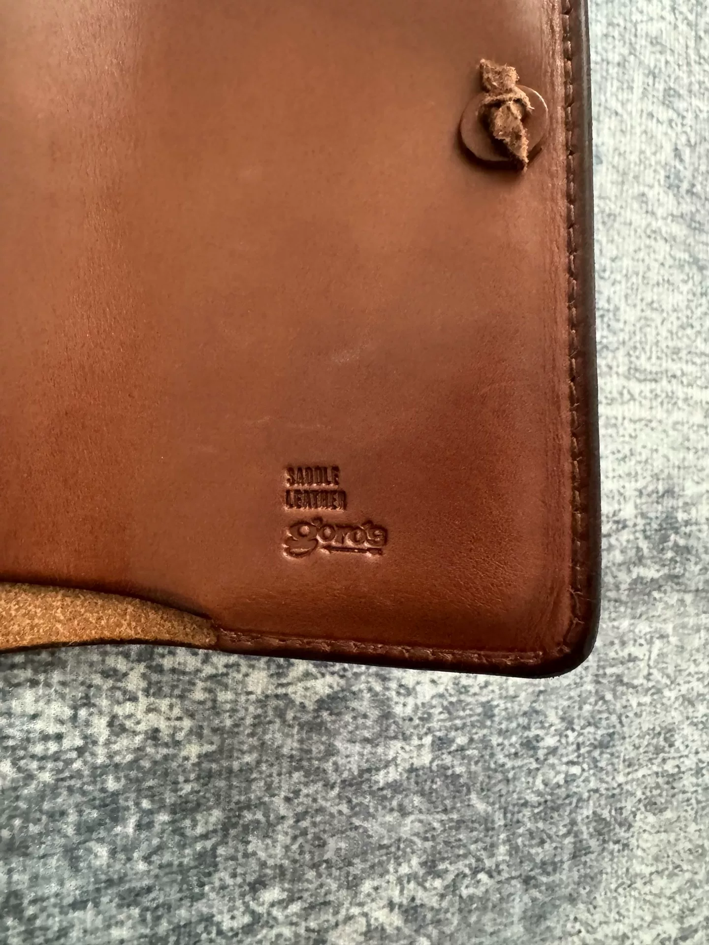 Goros Largest Tri-Fold Wallet with Silver Bead — detail
