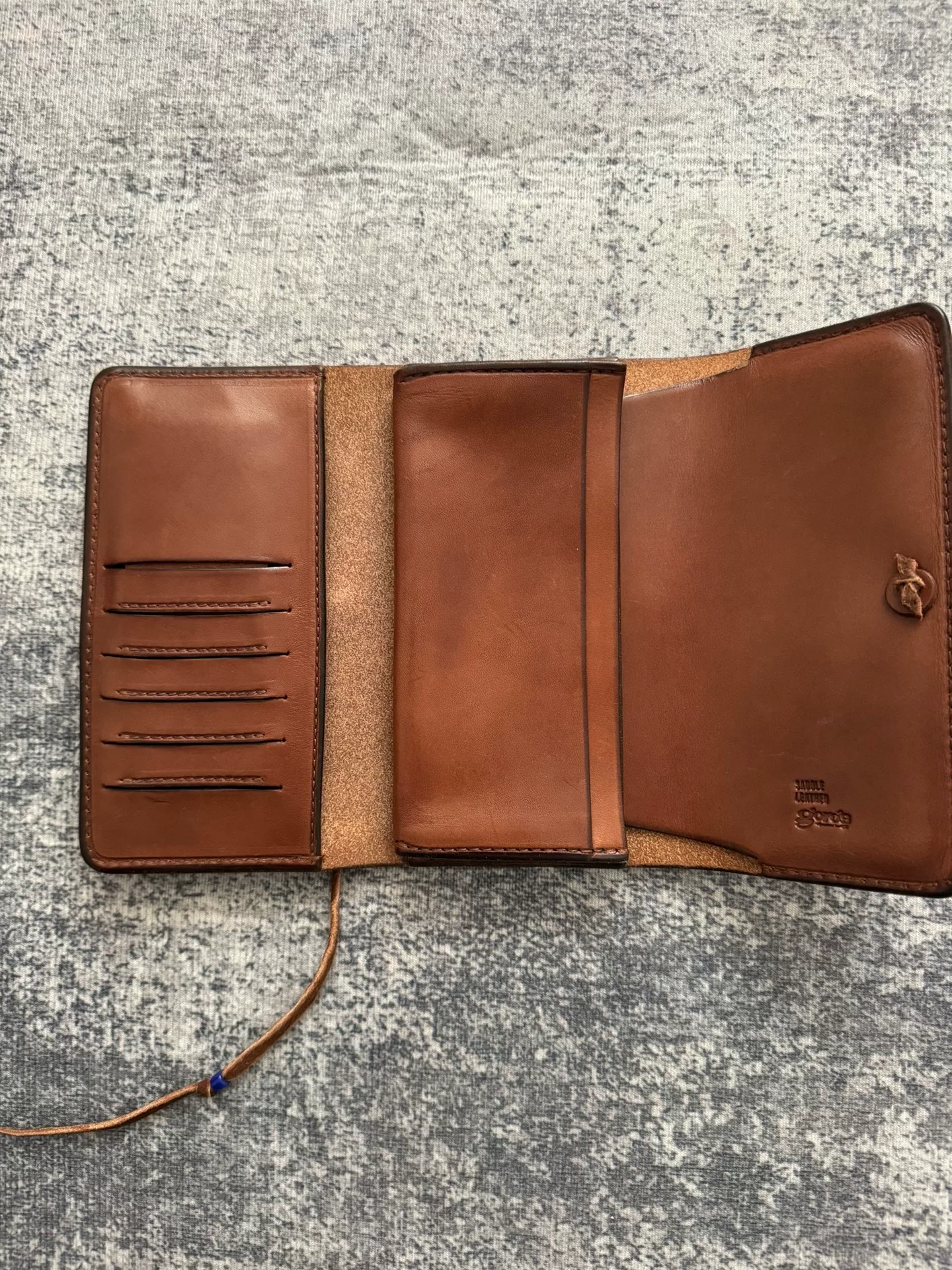 Goros Largest Tri-Fold Wallet with Silver Bead — front
