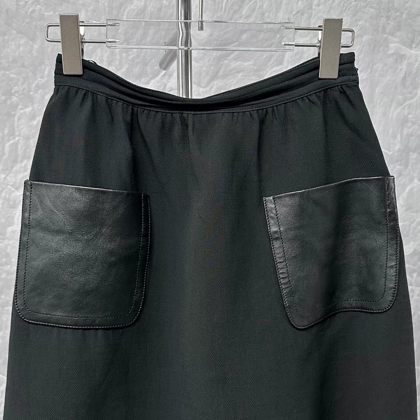Louis Vuitton Patchwork Pocket Wool Skirt — front