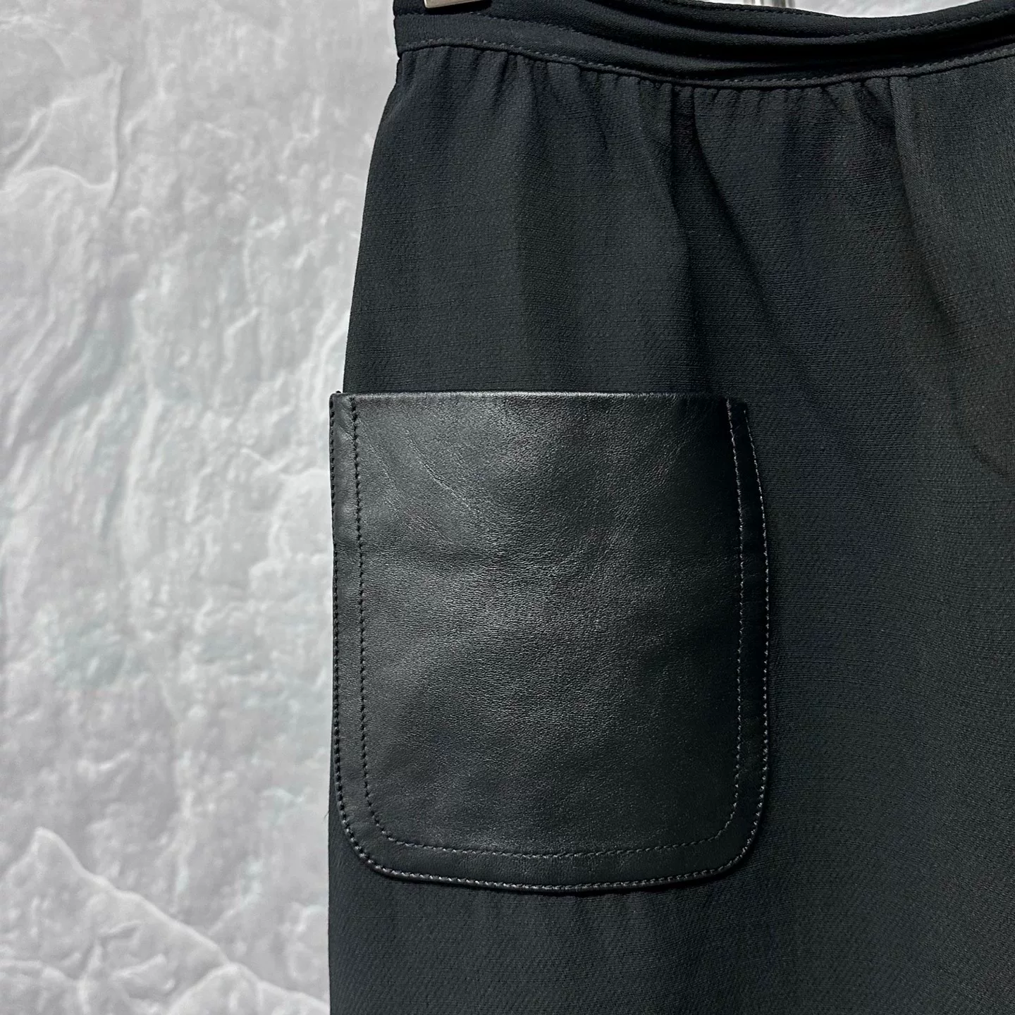 Louis Vuitton Patchwork Pocket Wool Skirt — detail