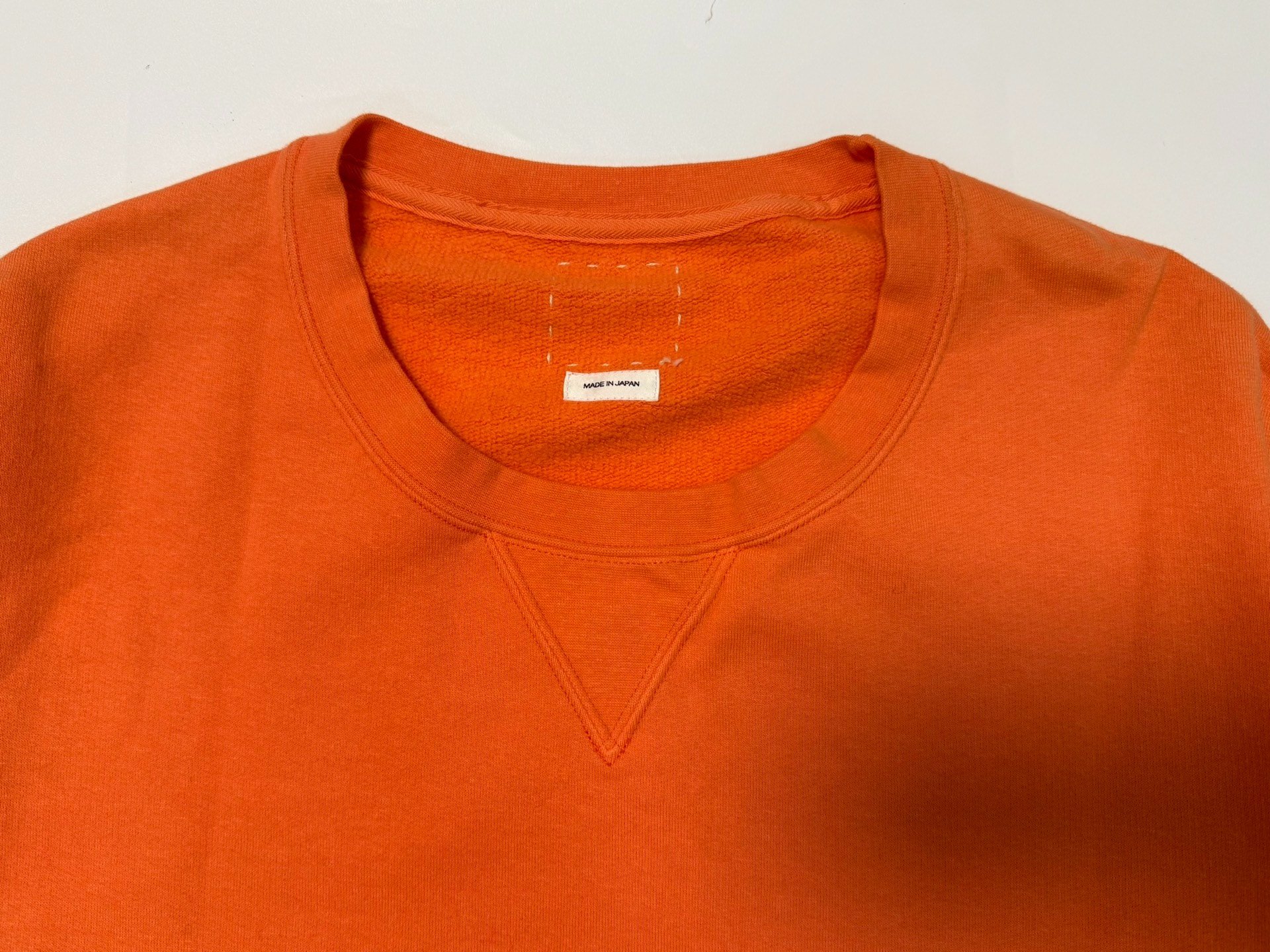 Visvim Jumbo Sweat Orange Terry Crewneck — front