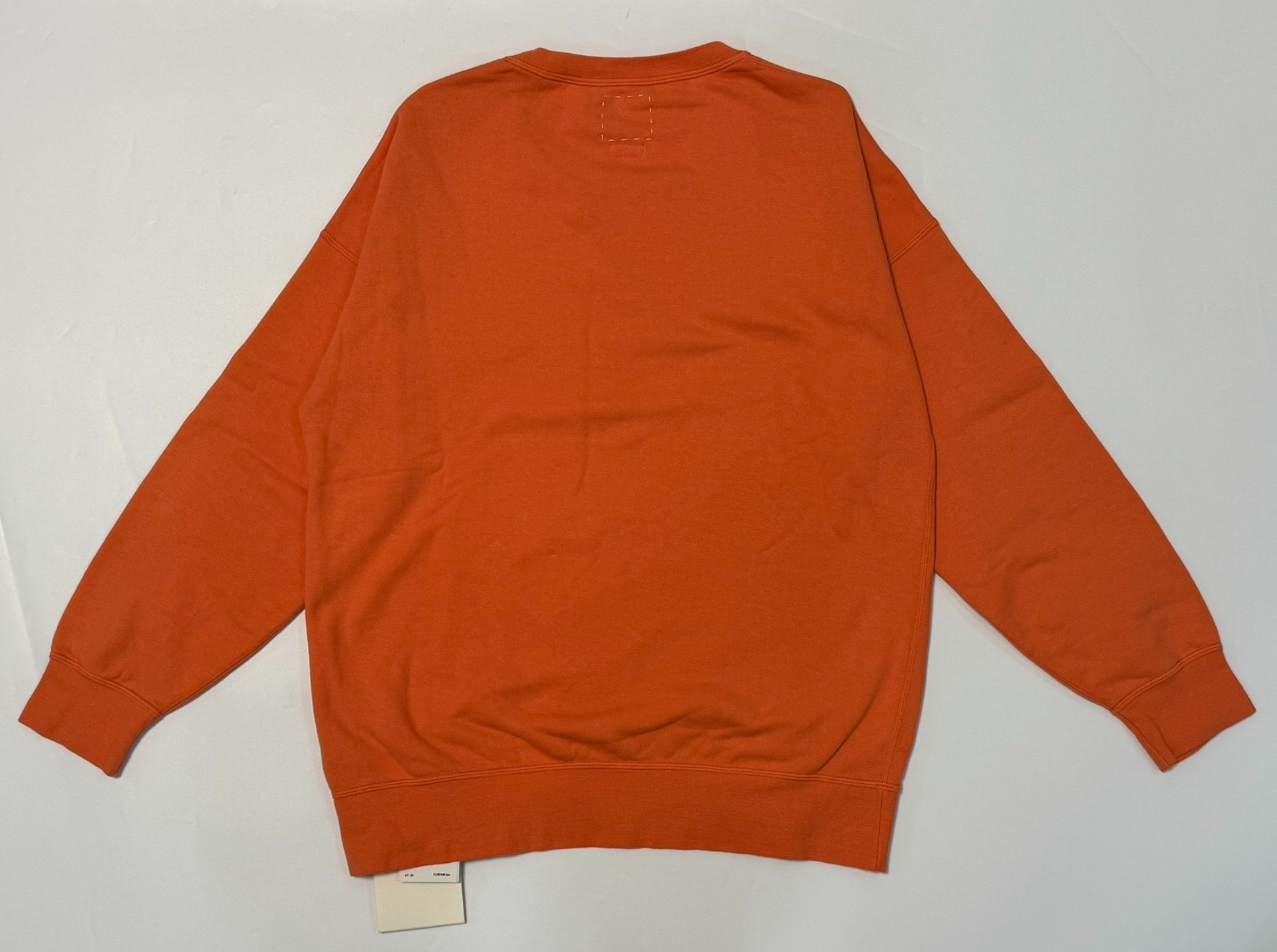 Visvim Jumbo Sweat Orange Terry Crewneck — label