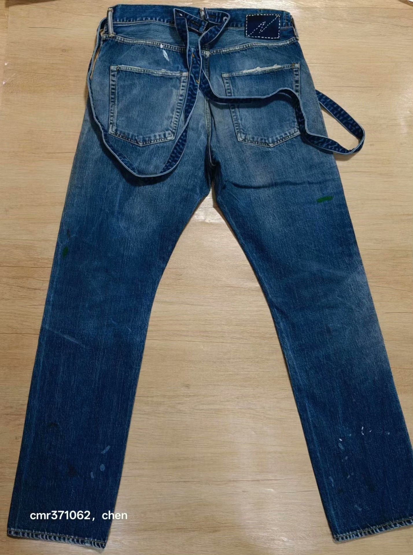 visvim 19AW TRAVAILLER BRACES DENIM — label