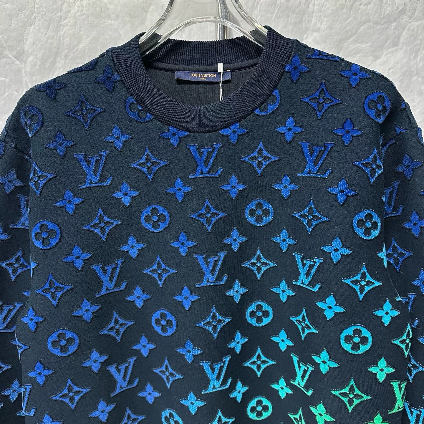 Louis Vuitton Gradient Flocked Print Sweatshirt — front