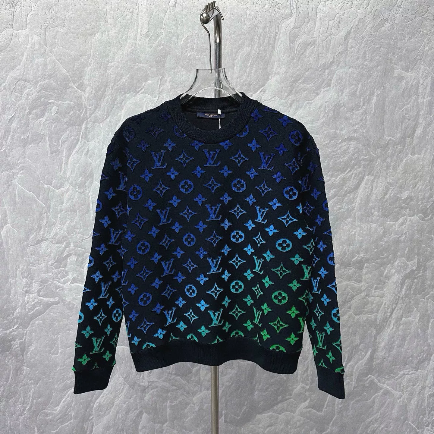 Louis Vuitton Gradient Flocked Print Sweatshirt