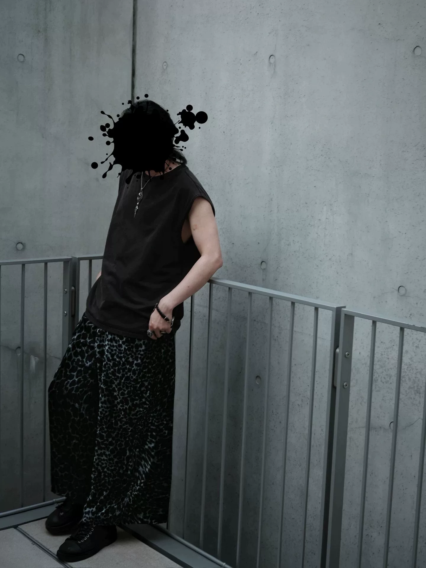 Yohji Yamamoto 19ss Leopard Velvet Wide-Leg Pants — back