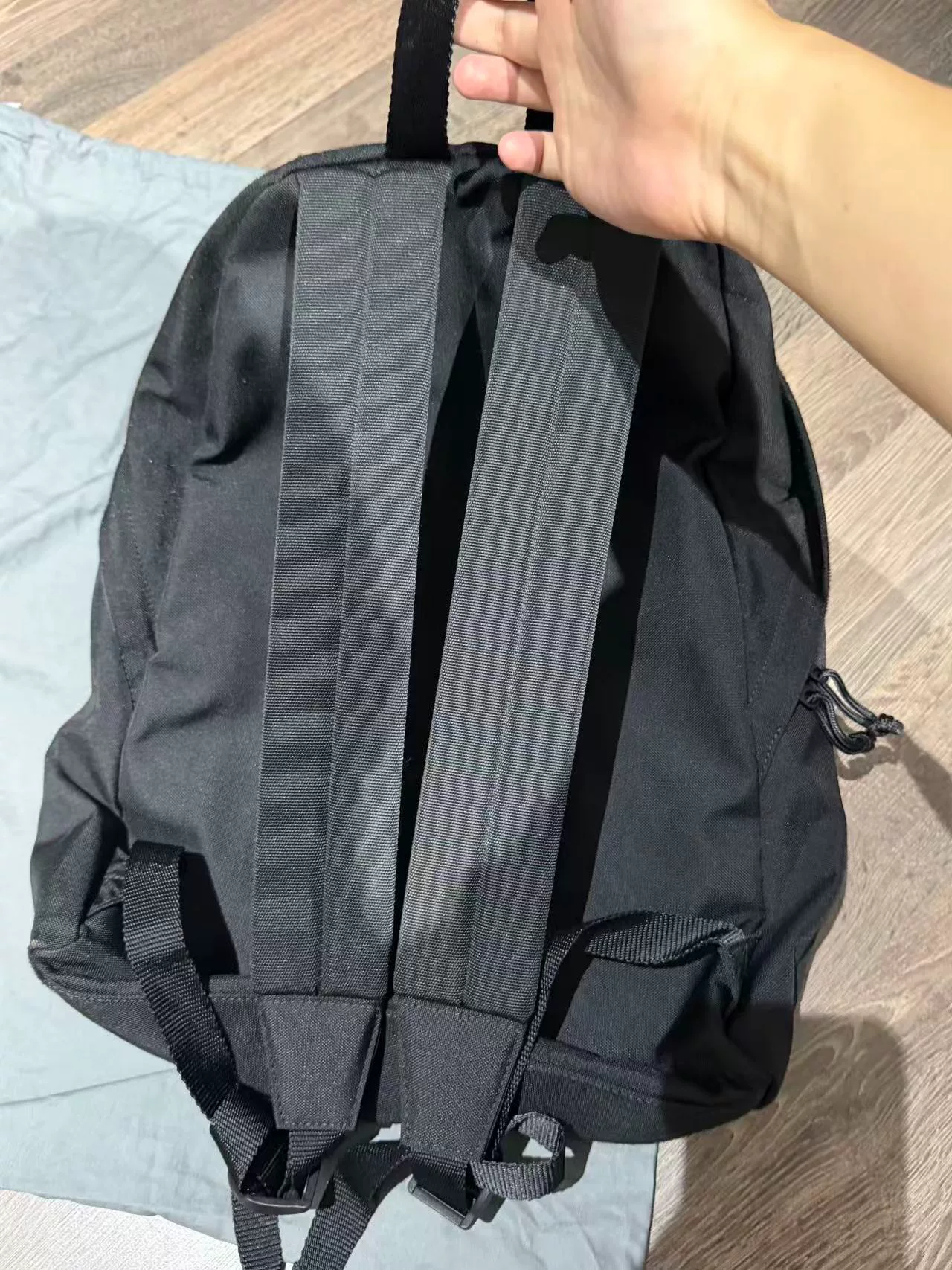 Balenciaga Logo Black Backpack — detail