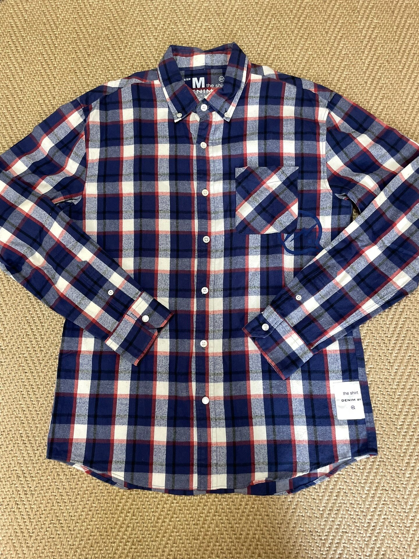 Denim by Vanquish & Fragment Plaid Flannel Shirt