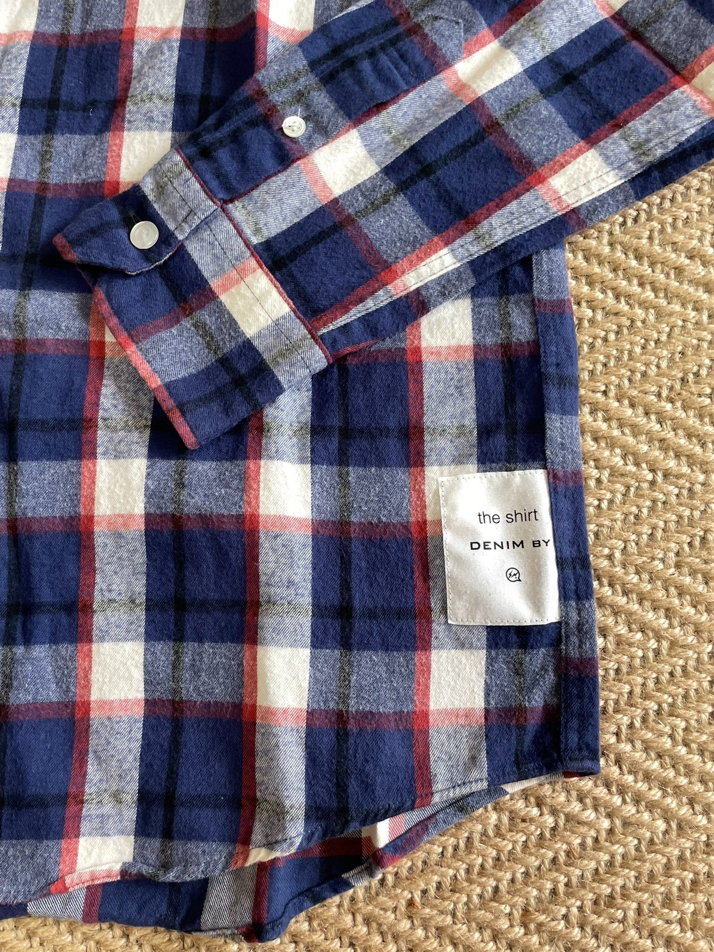 Denim by Vanquish & Fragment Plaid Flannel Shirt — back
