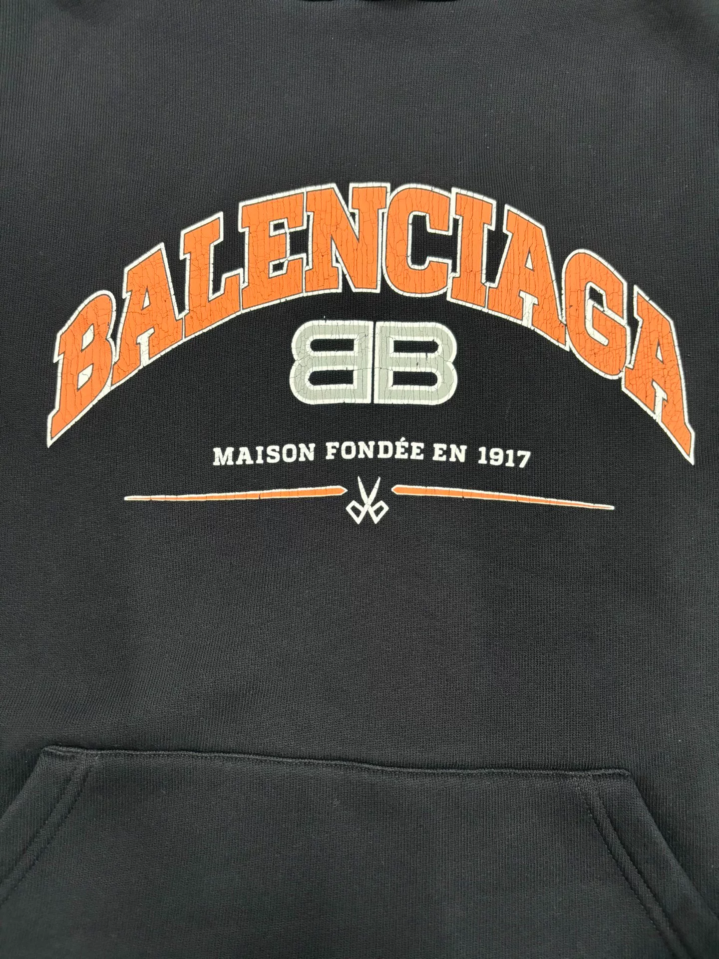 Balenciaga Scissors Logo Oversized Hoodie — back