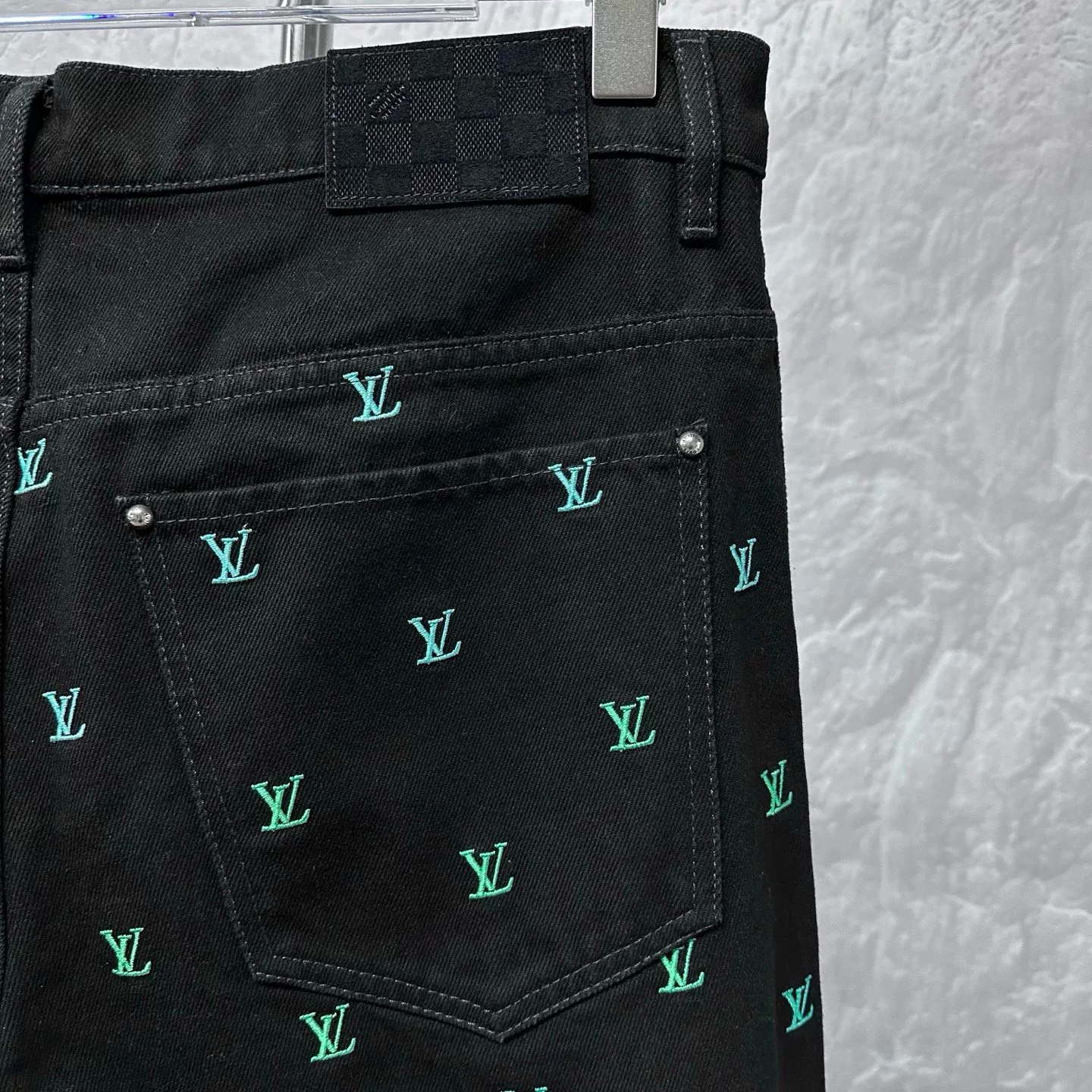 Louis Vuitton FW25 Embroidered Denim Pants — detail