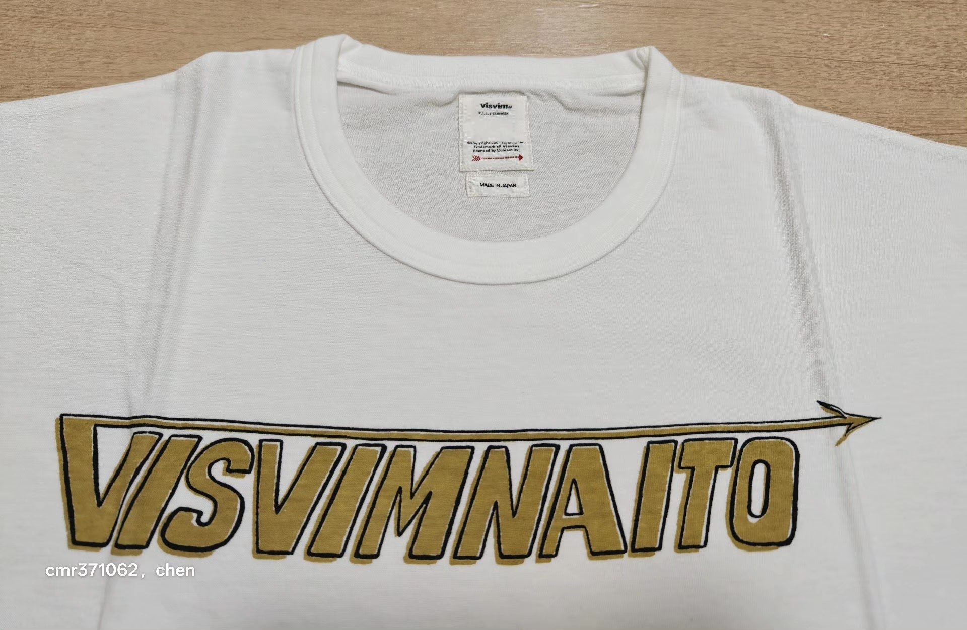 VISVIM 20 JUMBO TEE S/S VISVIMNAITO — label
