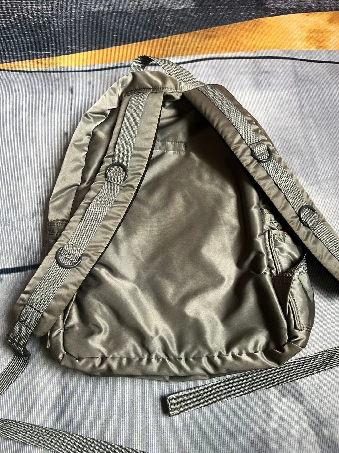 Porter Tanker Silver Gray Backpack — back
