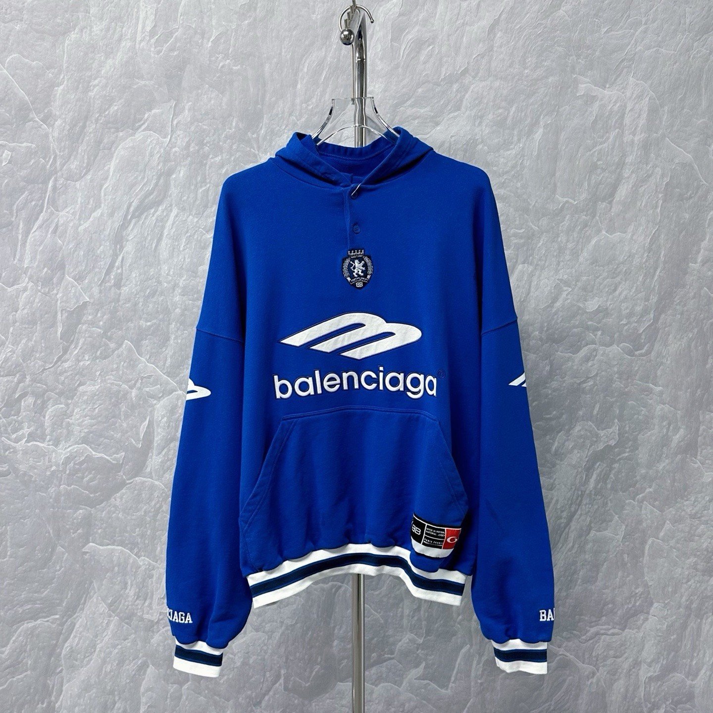 Balenciaga FW25 Football Embroidered Hoodie