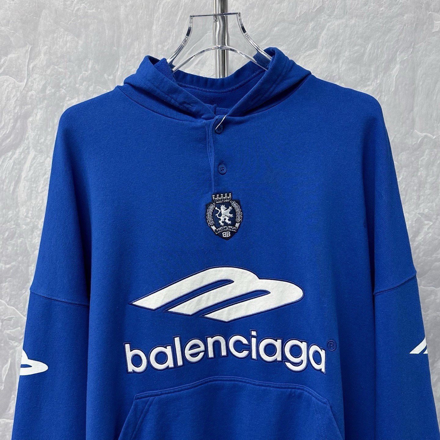 Balenciaga FW25 Football Embroidered Hoodie — front