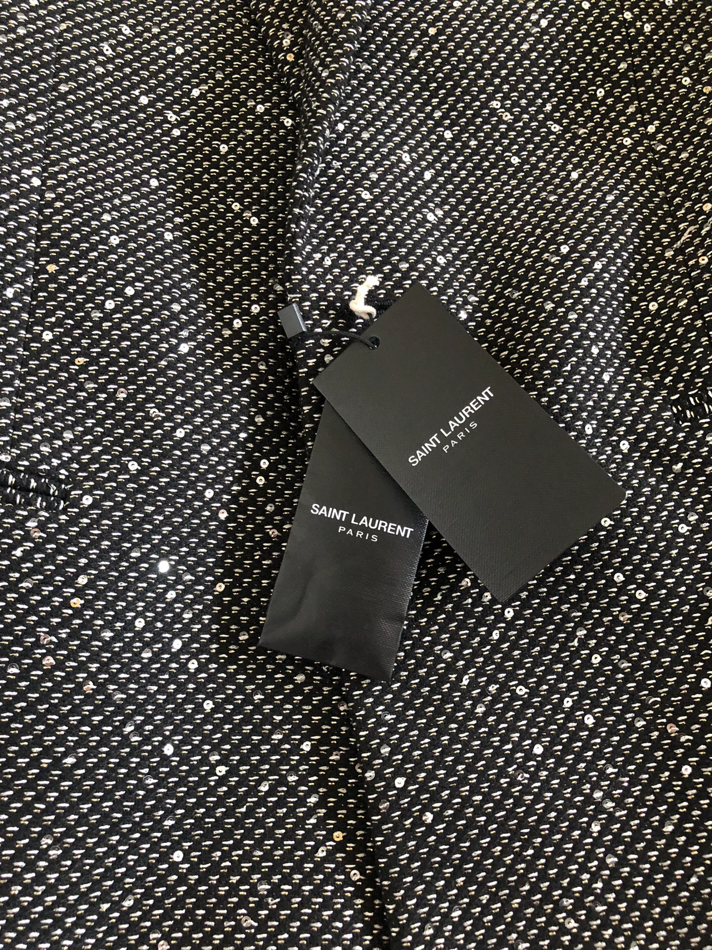 Saint Laurent 18FW Sequin Embroidered Coat — front
