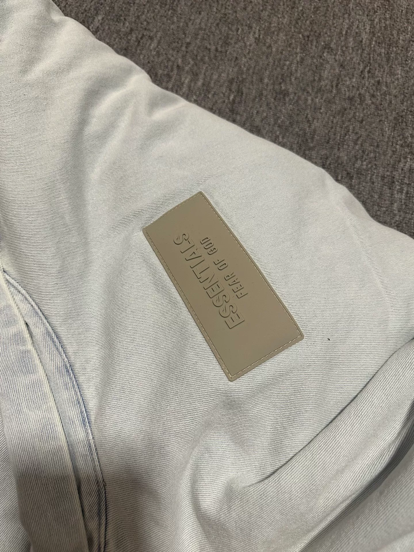 Essentials Washed Denim Cotton Jacket — detail