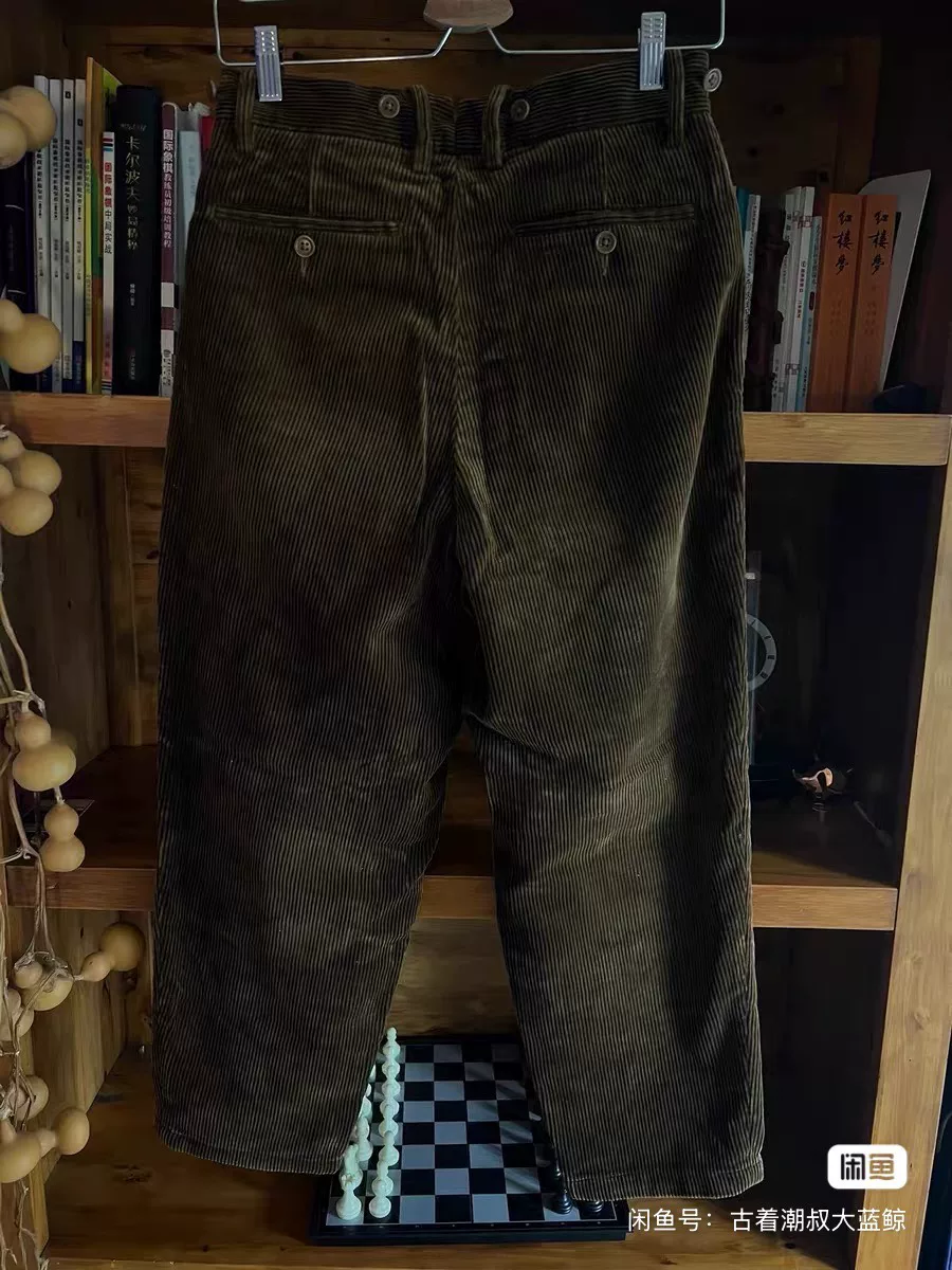 Nigel Cabourn Suspender Corduroy Pants — front
