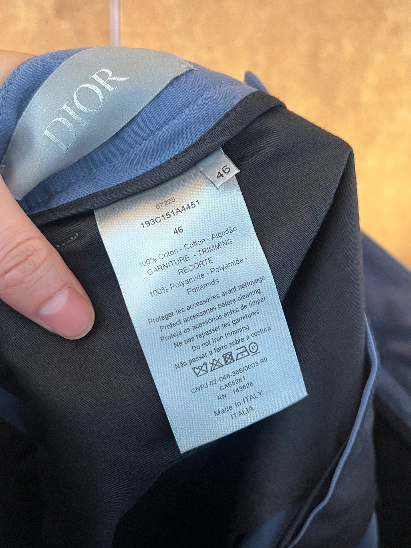 Dior x Alyx Navy Utility Buckle Shorts — back