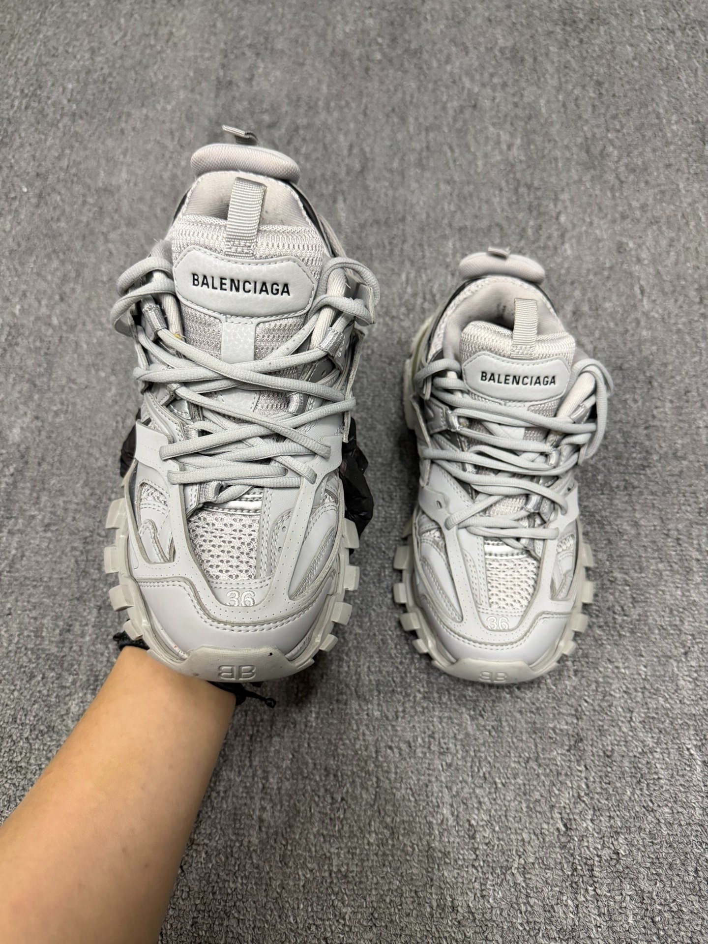 Balenciaga Track White Gray Size 36 — back