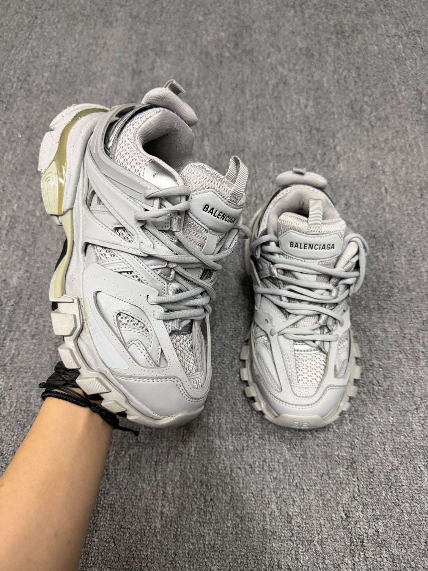 Balenciaga Track White Gray Size 36 — detail