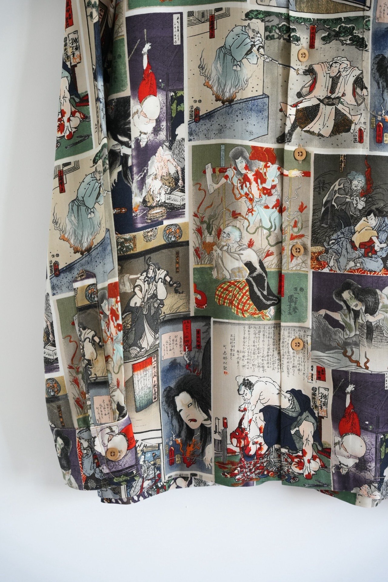 Wacko Maria Ukiyo-e Ghost Print Shirt — label