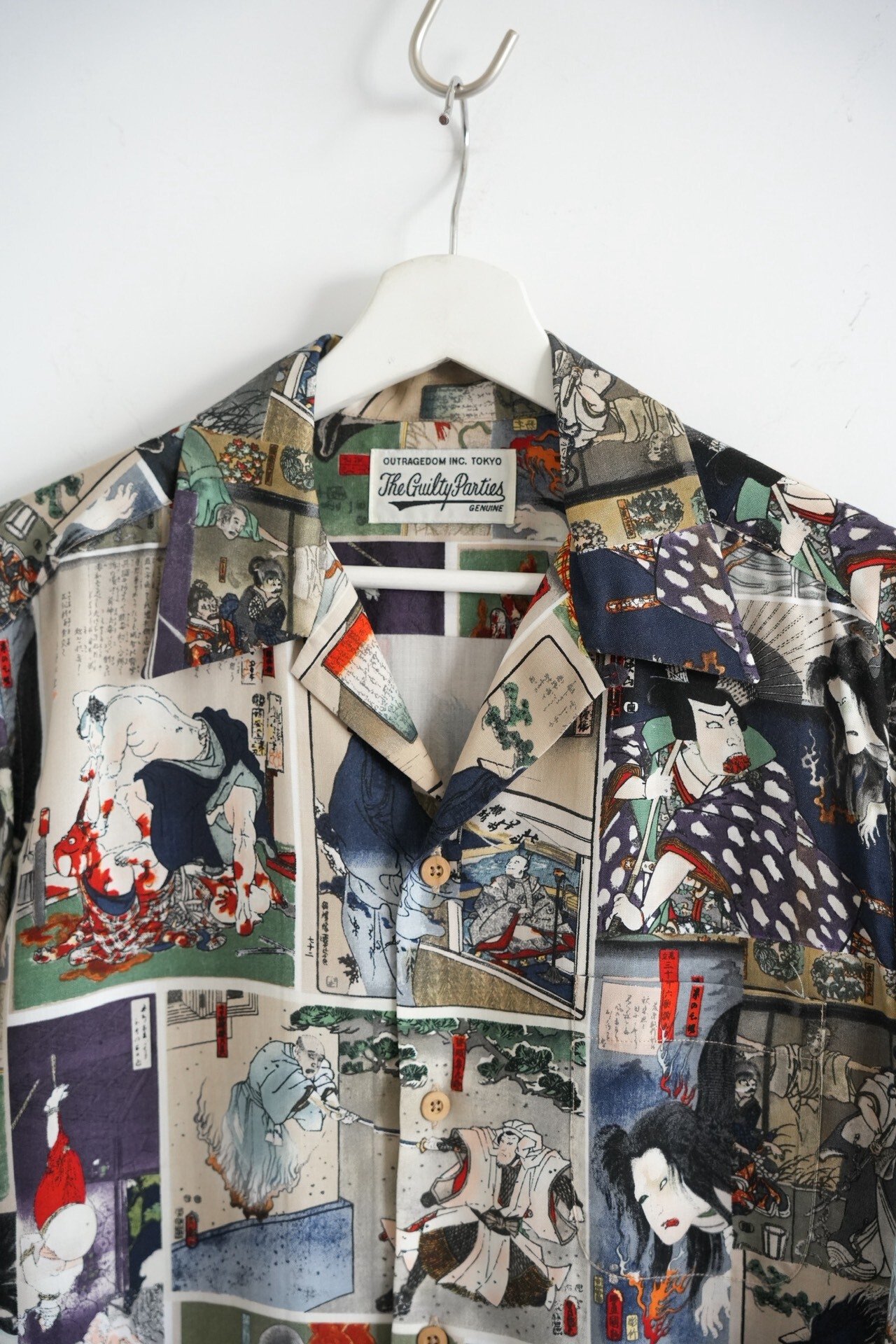 Wacko Maria Ukiyo-e Ghost Print Shirt — detail