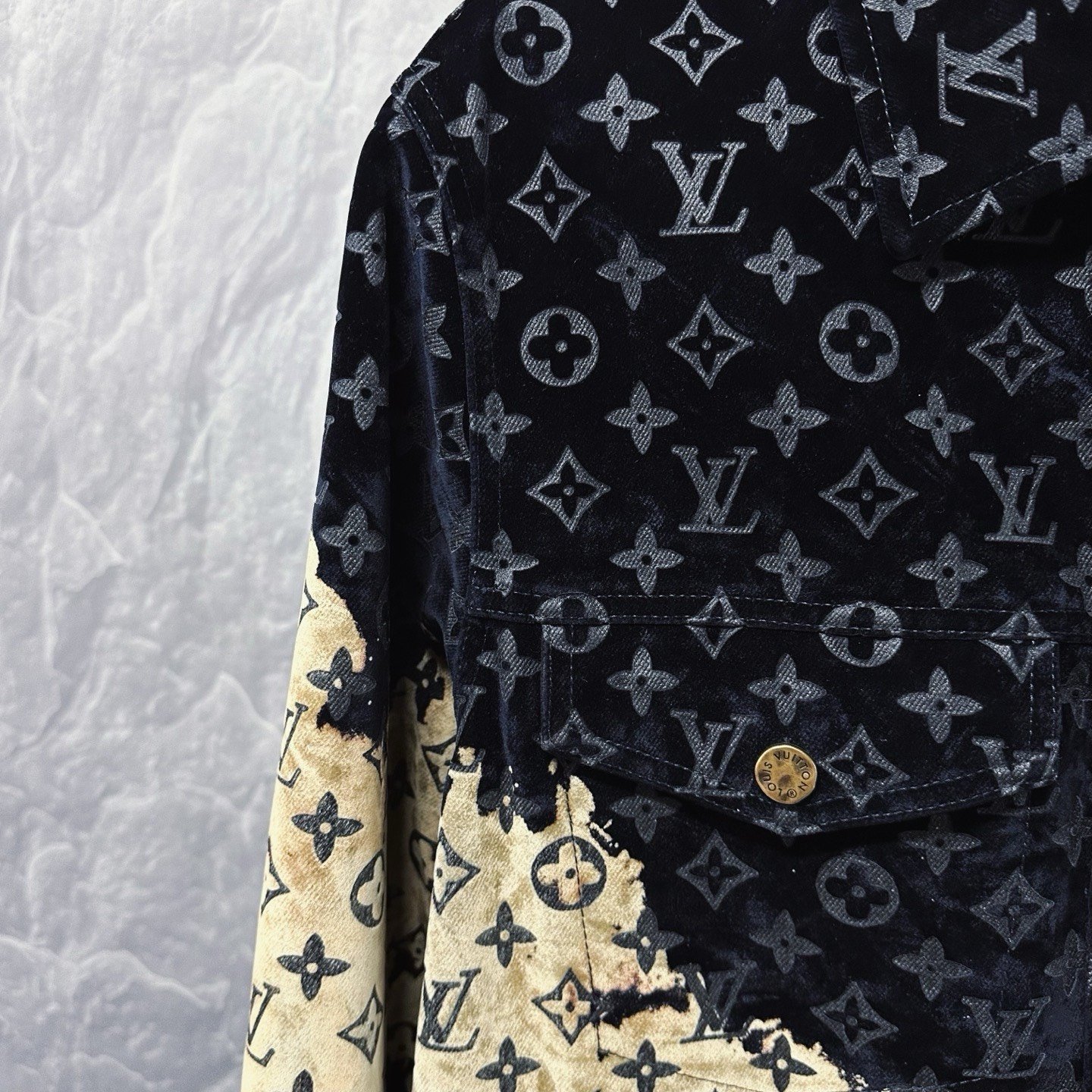 Louis Vuitton SS24 Fire Cloud Denim Jacket — detail