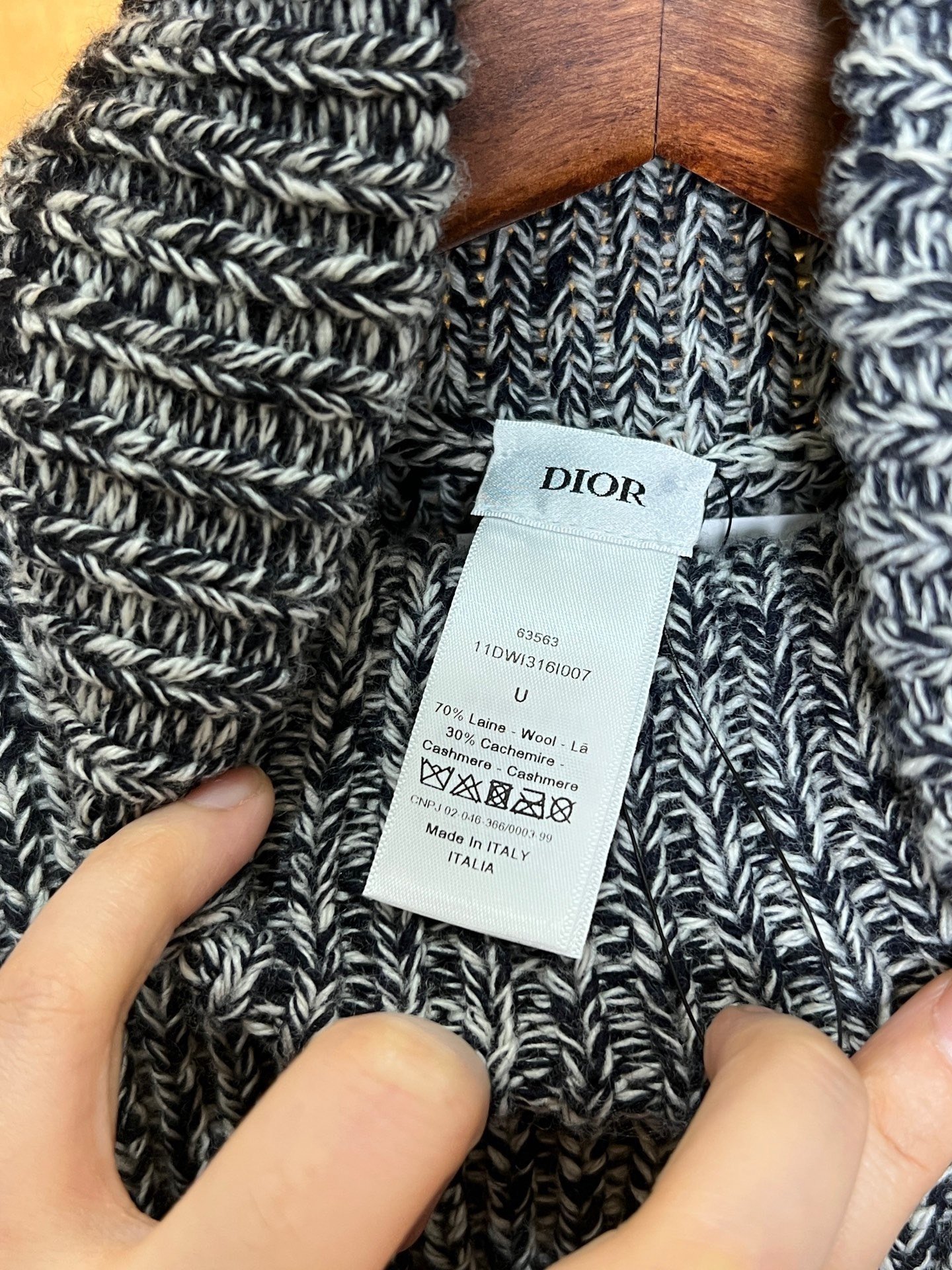 Dior Wool Neck Scarf — back