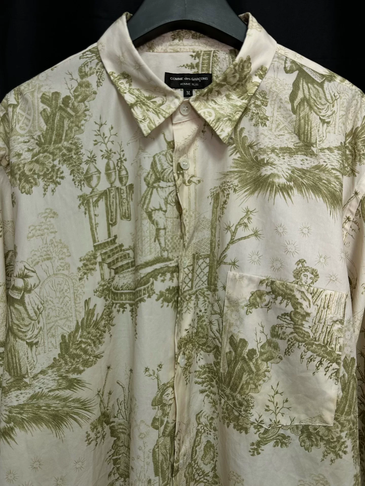 Comme des Garçons 16SS Scenic Print Long Shirt — detail