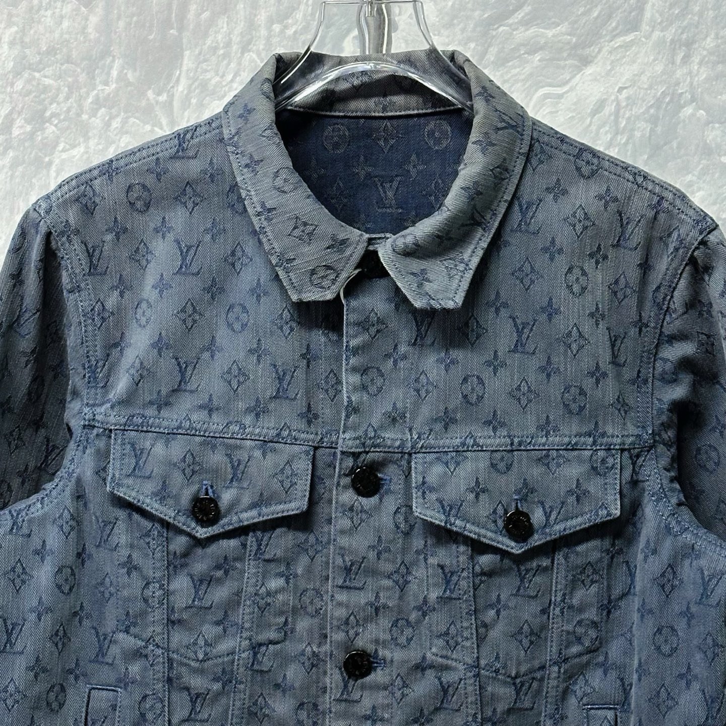 Louis Vuitton All-Over Jacquard Denim Jacket — front