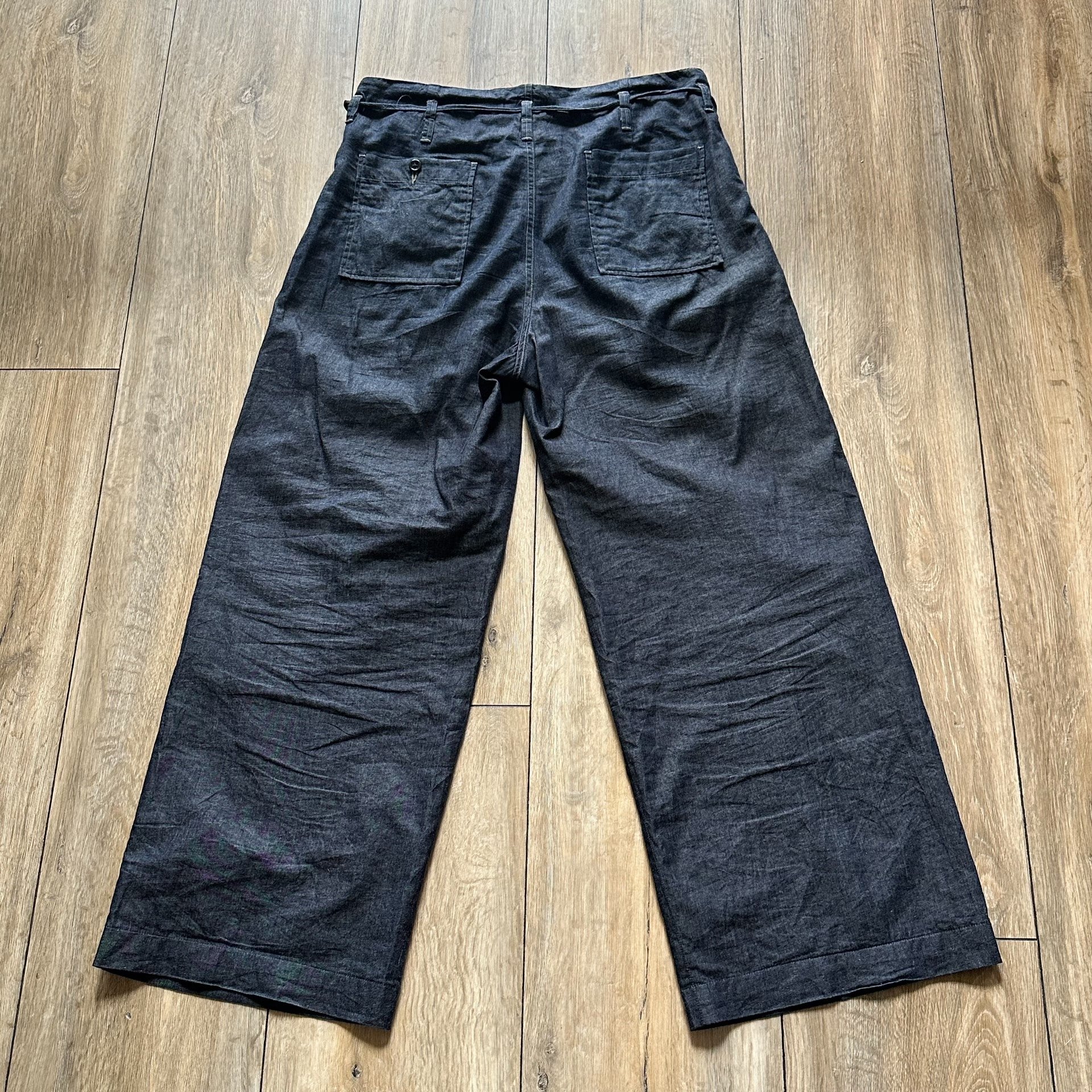 OLD JOE Cotton-Linen Wide-Leg Pants — front