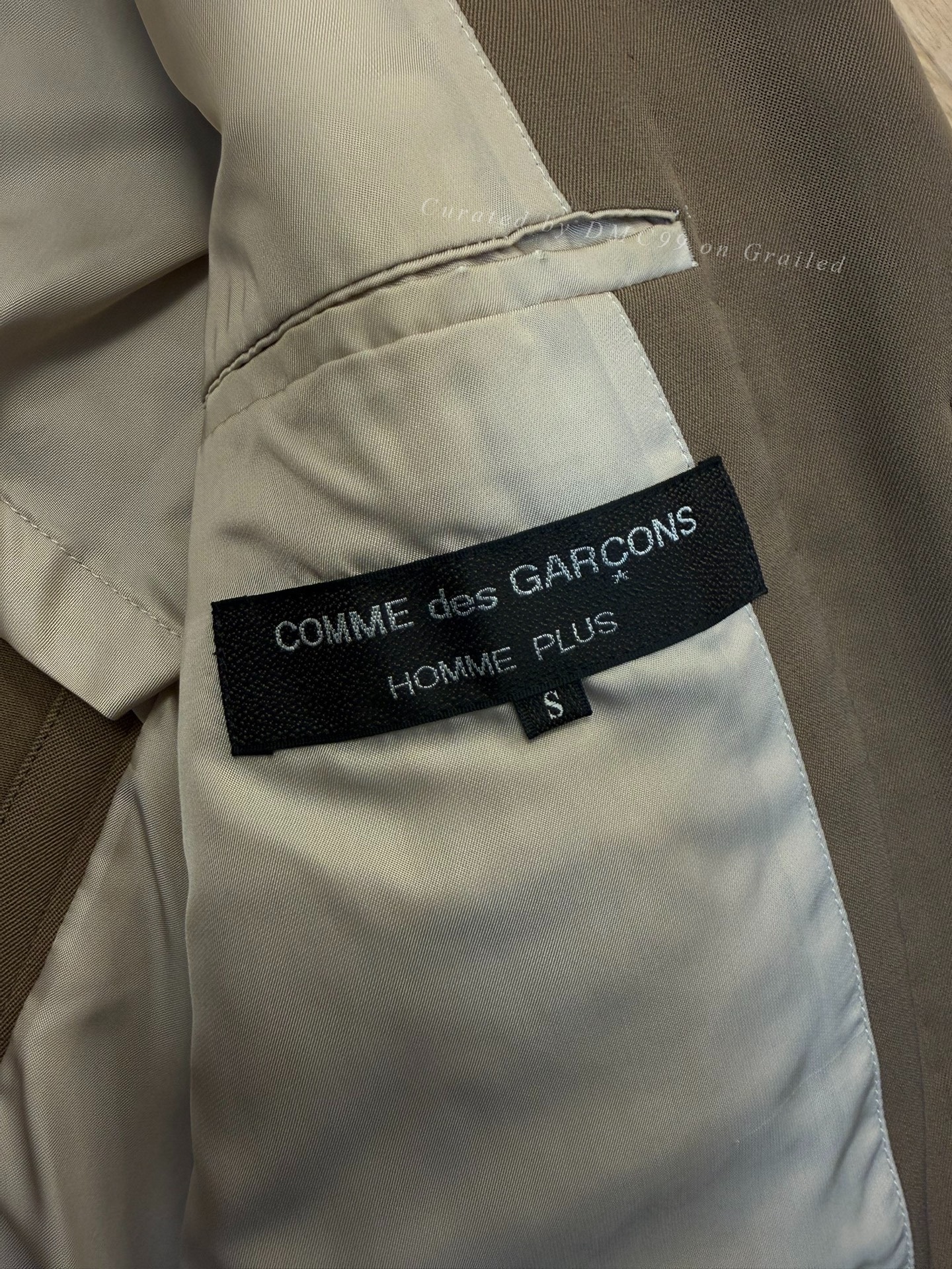 Hed Mayner Oversized Wool Blazer — label