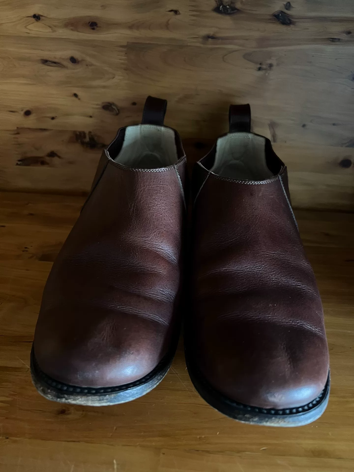 arts&science Handcrafted Brown Chelsea Boots — front
