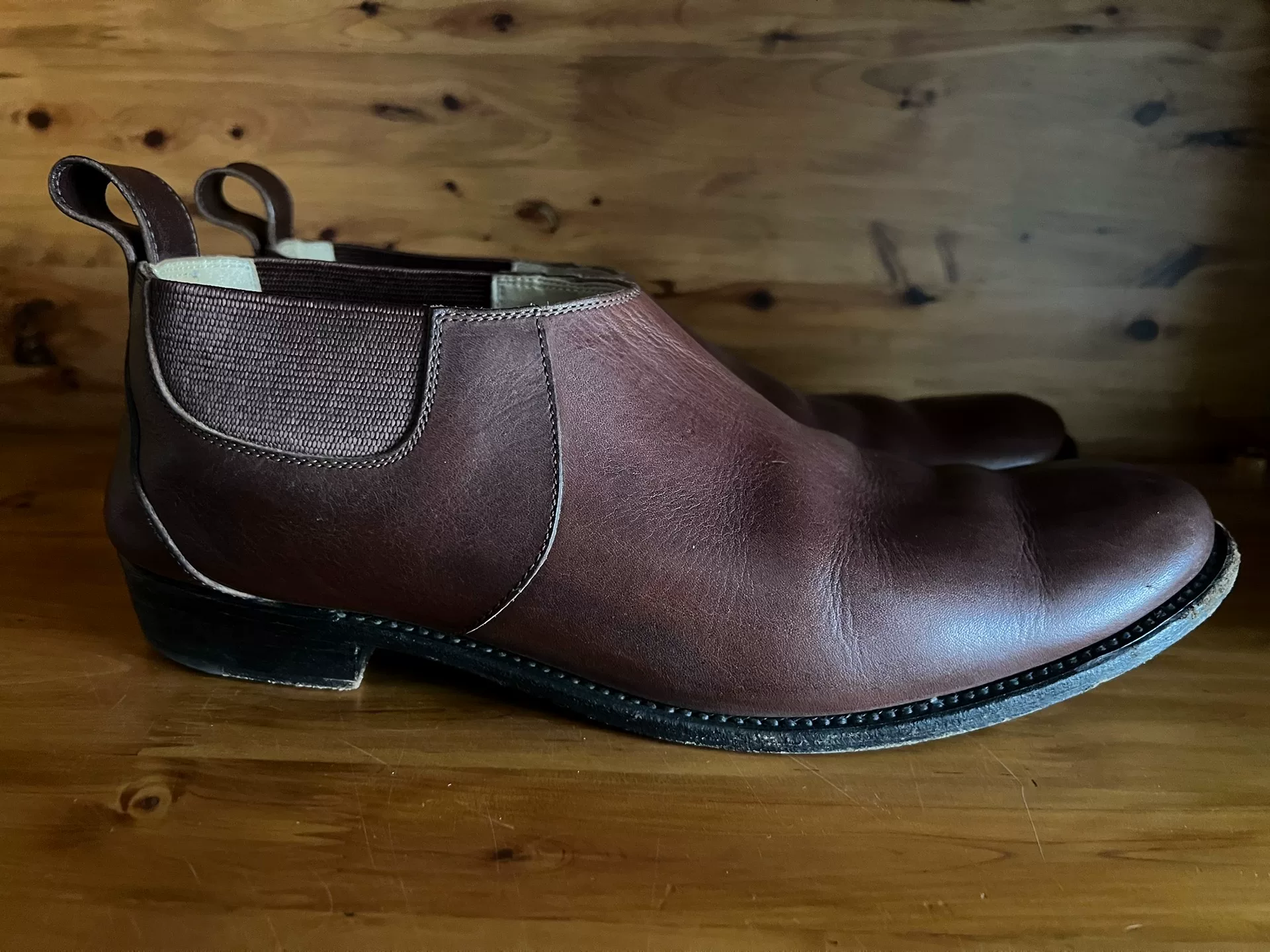 arts&science Handcrafted Brown Chelsea Boots — detail