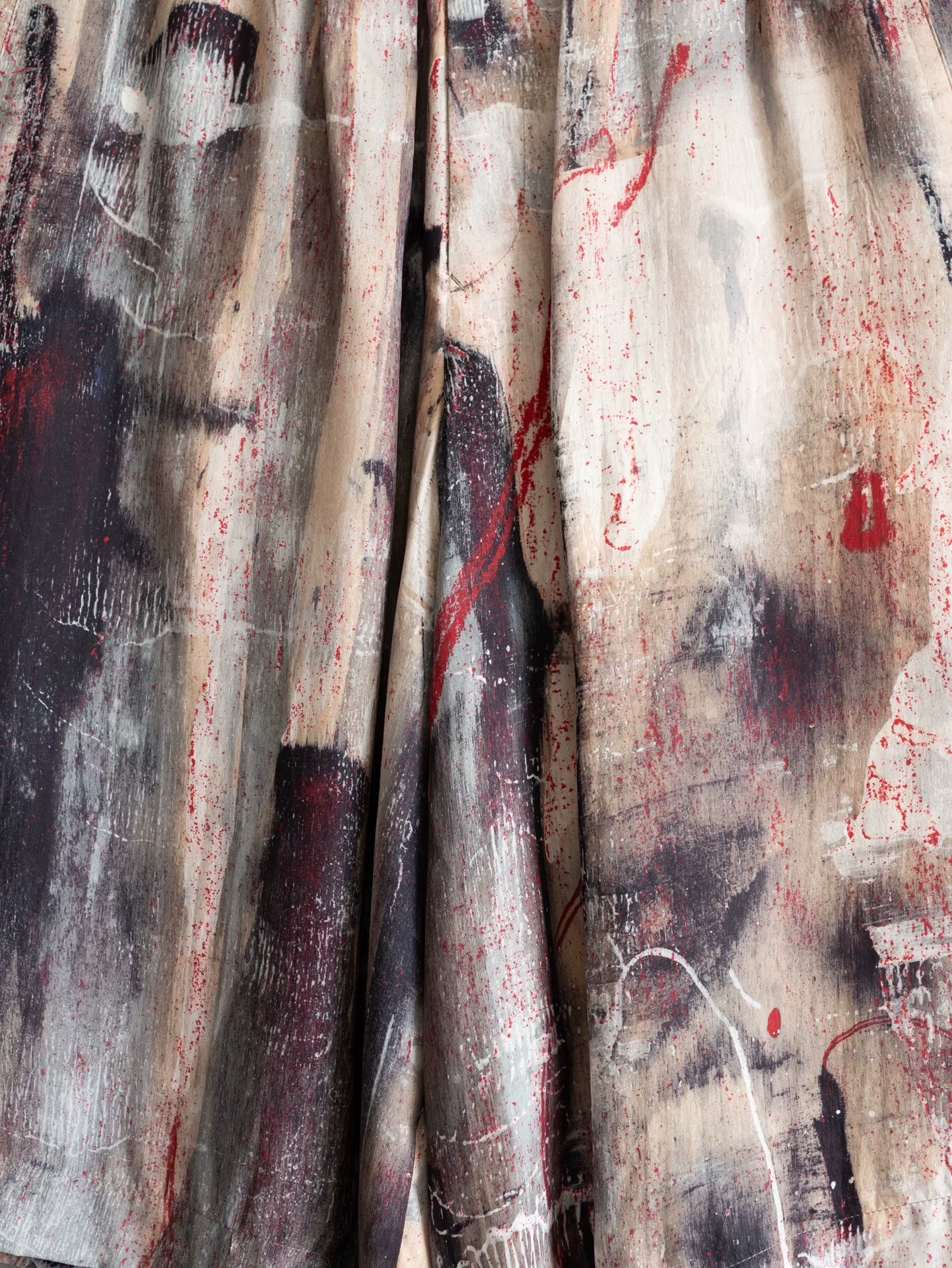 Yohji Yamamoto 21AW Ink Silk Skort — back