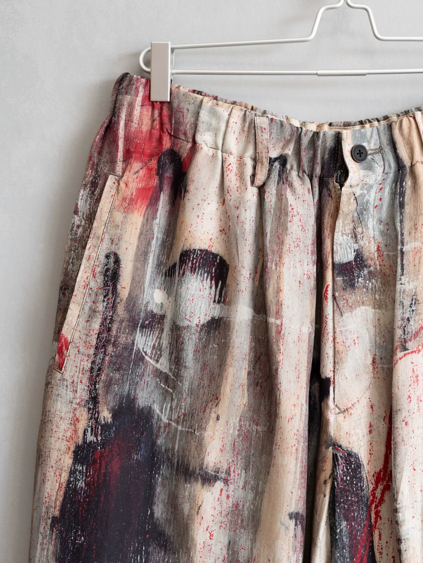 Yohji Yamamoto 21AW Ink Silk Skort — detail