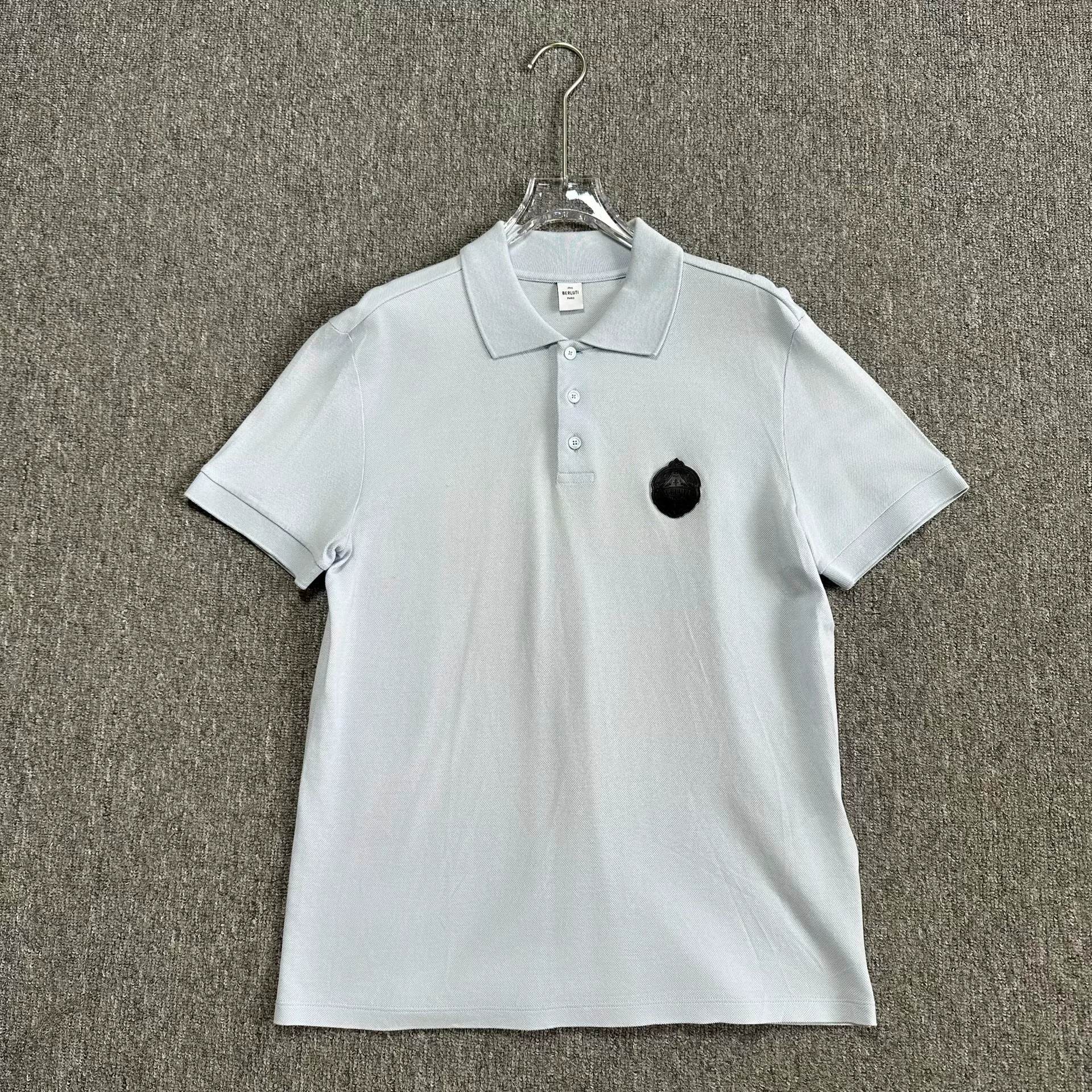 Berluti Light Blue Short-Sleeve Polo