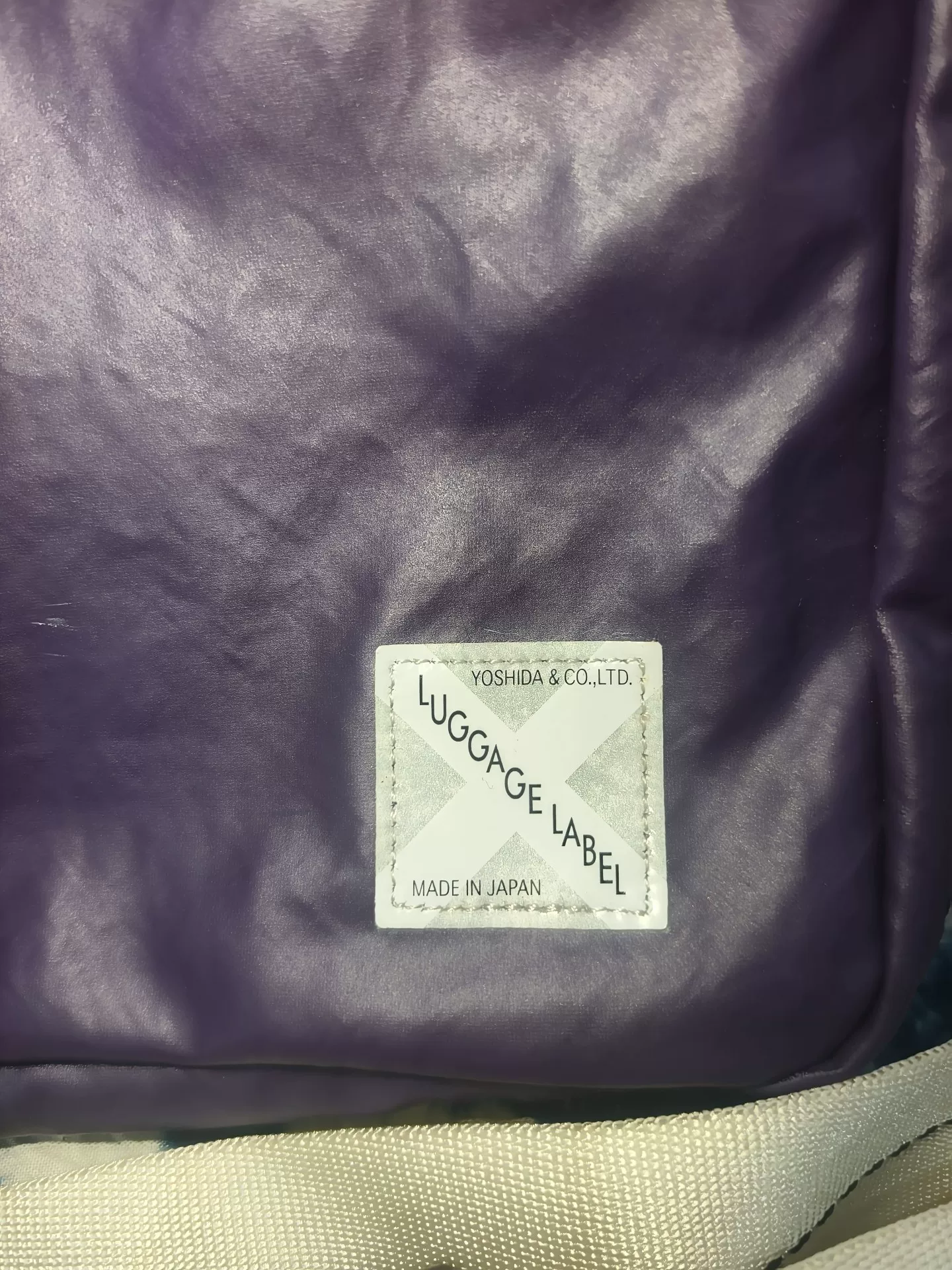 Porter Luggage Label Purple Crossbody Bag — front